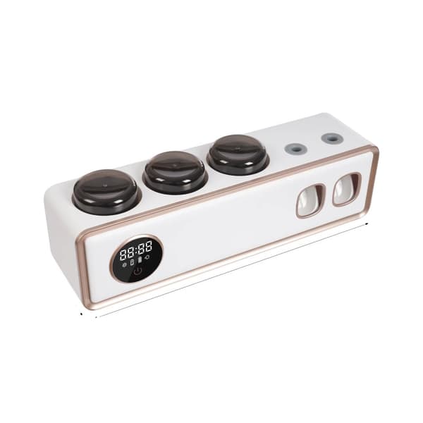 Intelligent UV Tandborsthållare, USB-laddning, 2 Tandkrämsdispenser, 6 Tandborsthållare,VIT