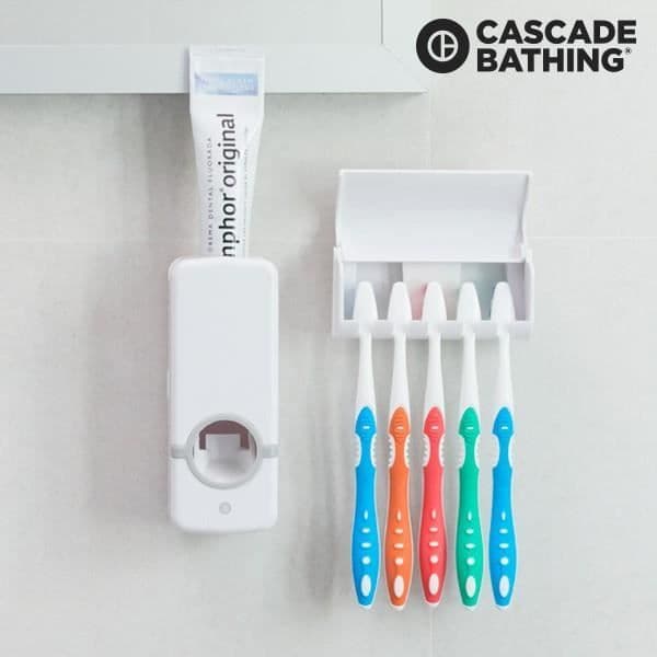 Tandkrämsdispenser - Paste+ - Vit - Plast - Badrumstillbehör