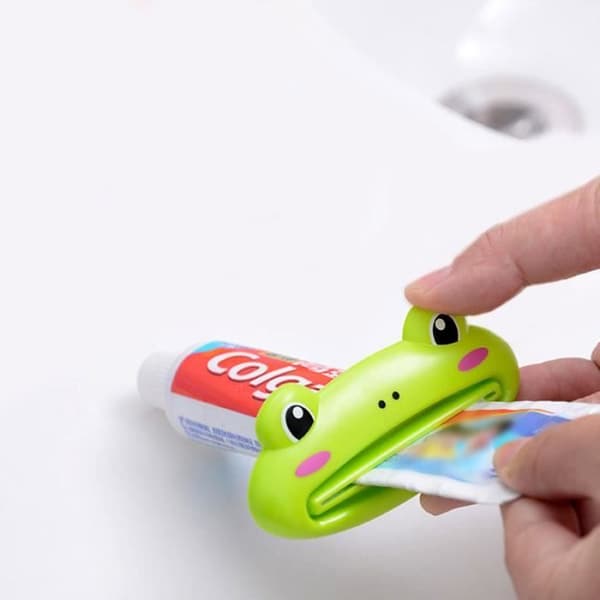 SHOP-STORY - Grön groda Formad Tandkräm Dispenser Tube Squeezer