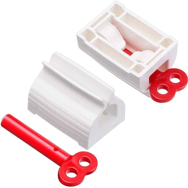 2x Rød tandpasta clip Tube press Tube holder