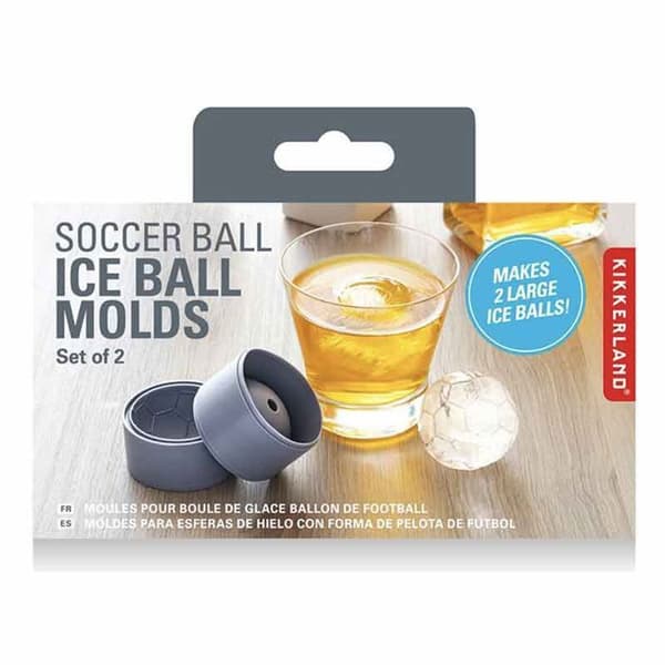 Iskubsformar - Kikkerland - CU343 - Fotbollsform - Silikon - Grå