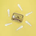 Miniatyrbild 4 av 4: Aperitifplockar - Designask - Sardiner - 6 metallplockar - Mått: 3,5 x 10,5 x 7,8 cm