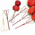 Miniatyrbild 5 av 6: Bambustickor för cocktail 9 cm – Hjärta, engångs för aptitretare, 50-pack