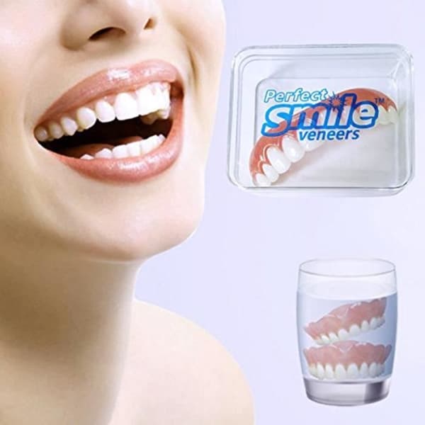 Kosmetiska tänder - Perfect Smile - Flexibel passform - Blank - Vit - Omedelbar komfort