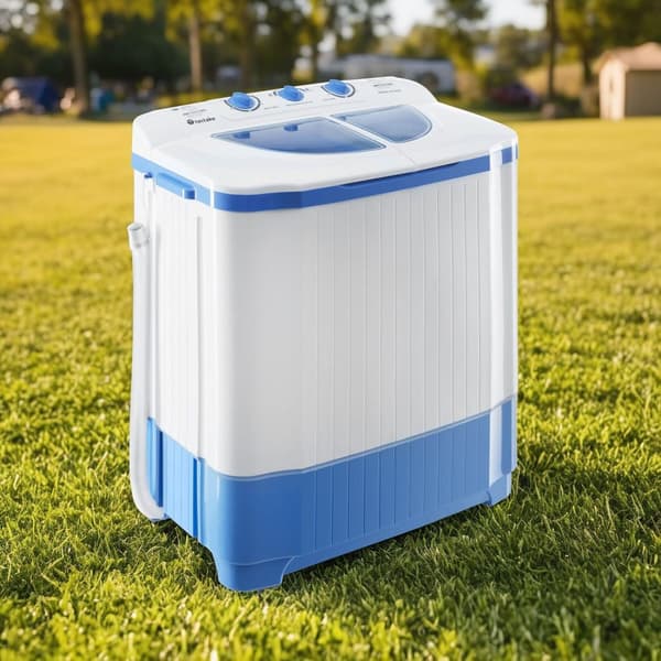 Liten tvättmaskin 4,5 kg med centrifug - vit