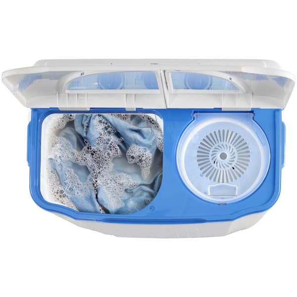 Mini vaskemaskine med 4,5 kg. vask og 3,5 kg. centrifugering - hvid