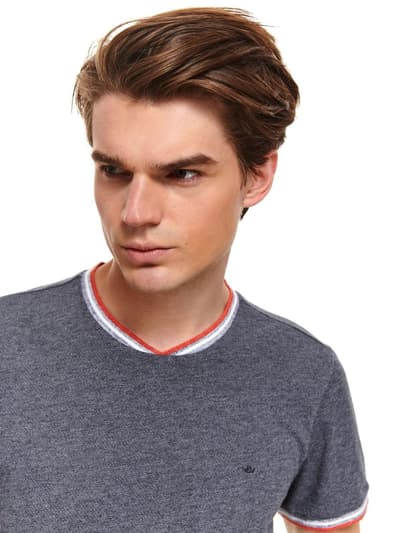 TOP SECRET MEN'S T-SHIRT SHORT SLEEVE SPO4745, DarkBlue, Size S3 (EU)