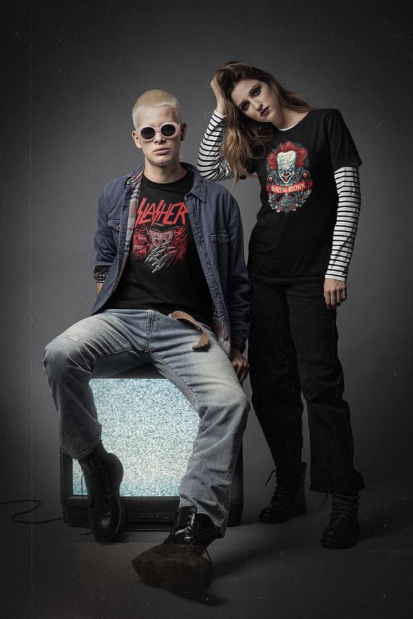 IT t-shirt skräckfilm horror Dancing Clown Halloween Unisex