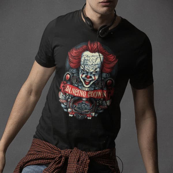 IT t-shirt skräckfilm horror Dancing Clown Halloween Unisex