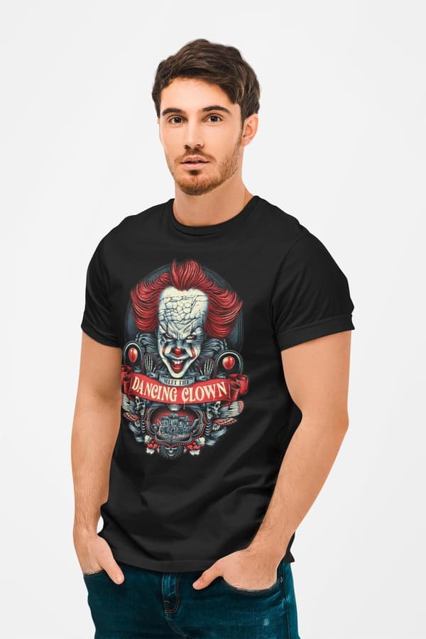 IT t-shirt skräckfilm horror Dancing Clown Halloween Unisex