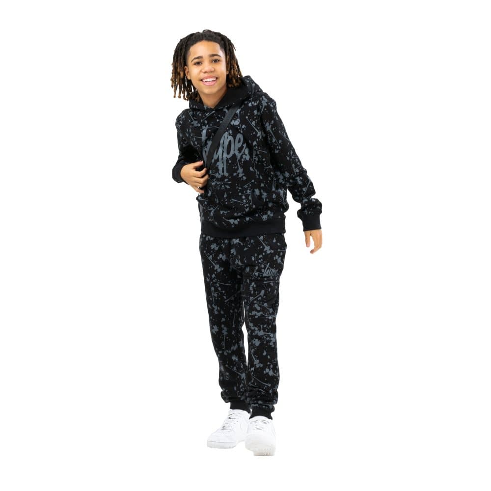 Hype Boys Splatter Script Hoodie och Joggers Set
