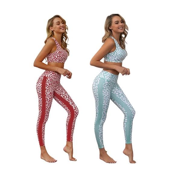 Prickig Yoga Fitness 2-delat Träningsset
