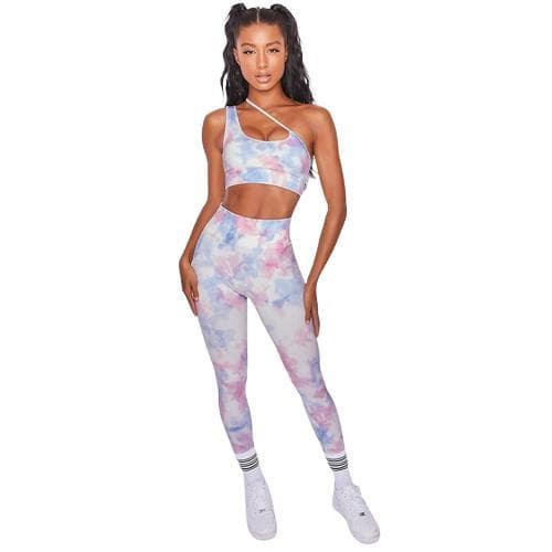 Melerat Fitness Yoga Set Tie Dye multifärg M