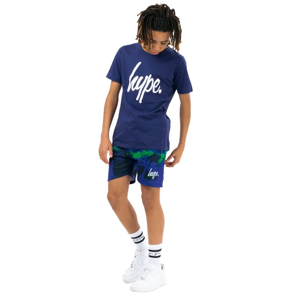 Hype Set med T-shirt och shorts med Reef Spray Script för pojkar