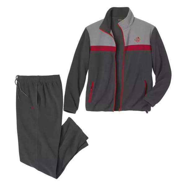 Atlas For Men Träningsoverall i fleece för män Grey 5XL