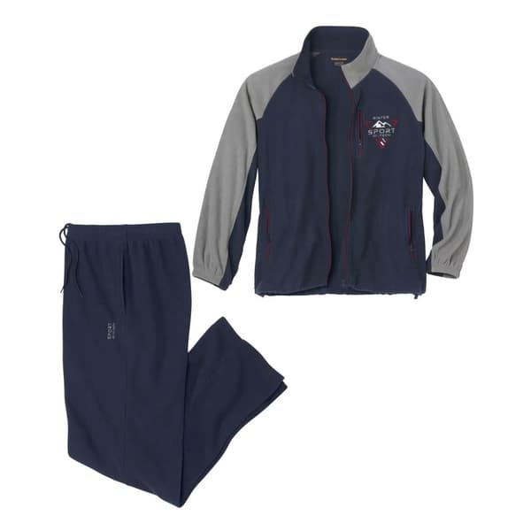 Atlas For Men Träningsoverall i fleece för män Navy XL