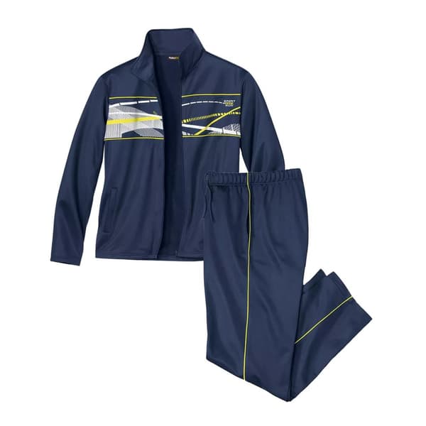 Atlas For Men Sportträningsoverall för herrar Navy/Lime Green/White 4XL