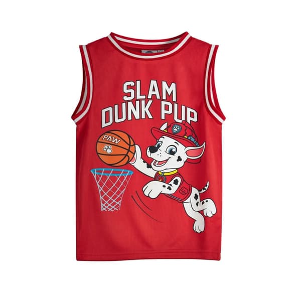 Paw Patrol Pojkar Slam Dunk Pup Marshall Basketball Jersey Vest Top