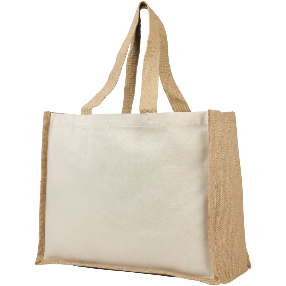 Bullet Varai Canvas/Jute Shopping Tote Bag
