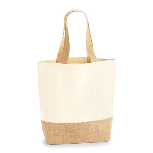 Westford Mill Jute Base Canvas Shopper Natural One Size