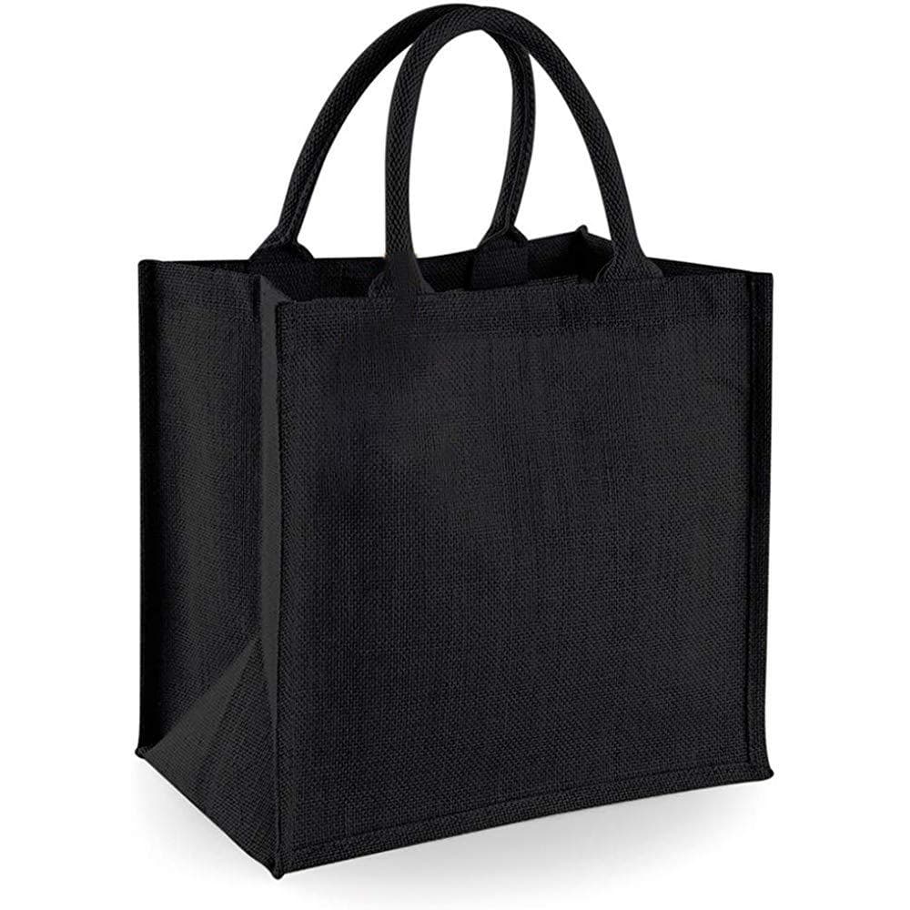 Westford Mill Jute Mini Tote Shopping Bag (14 liter) (förpackning med 2)