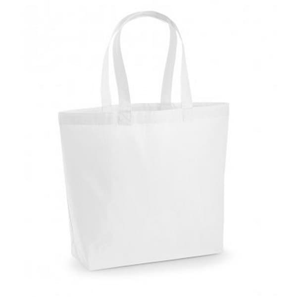Westford Mill Premium Cotton Maxi Tote Bag (Pack of 2) White One Size