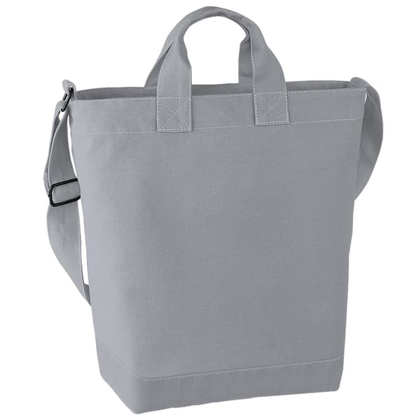 Bagbase Canvas Daybag / Shoppingväska med grepp och rem (15 liter) Light Grey One Size