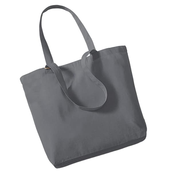 Westford Mill Organic Cotton Shopper Bag - 16 Litres Graphite Grey One Size