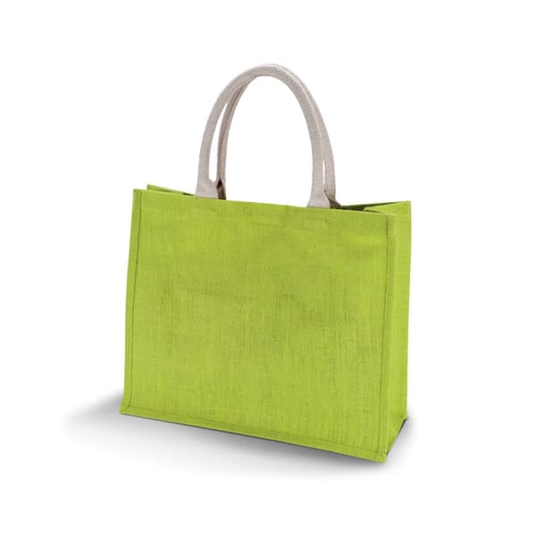 Kimood Strandväska i jute för kvinnor/damer (2 st.) Lime One Size
