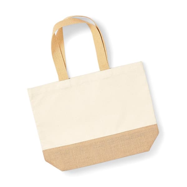 Westford Mill Jute Base Canvas Tote Natural One Size