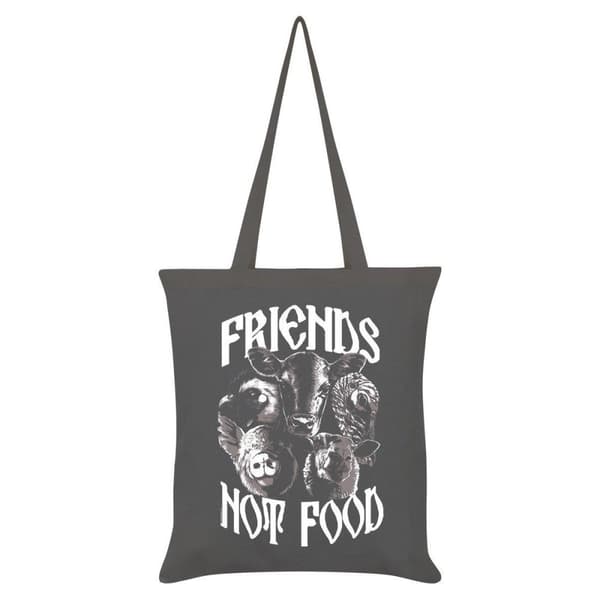 Grindstore Friends Not Food Tote Bag Grey One Size