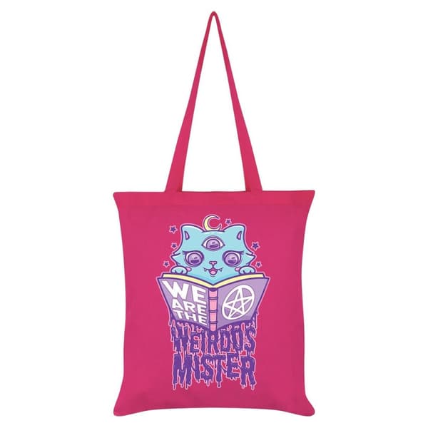 Grindstore Vi är knäppgökarna Mister Spells Tygkasse Pink One Size