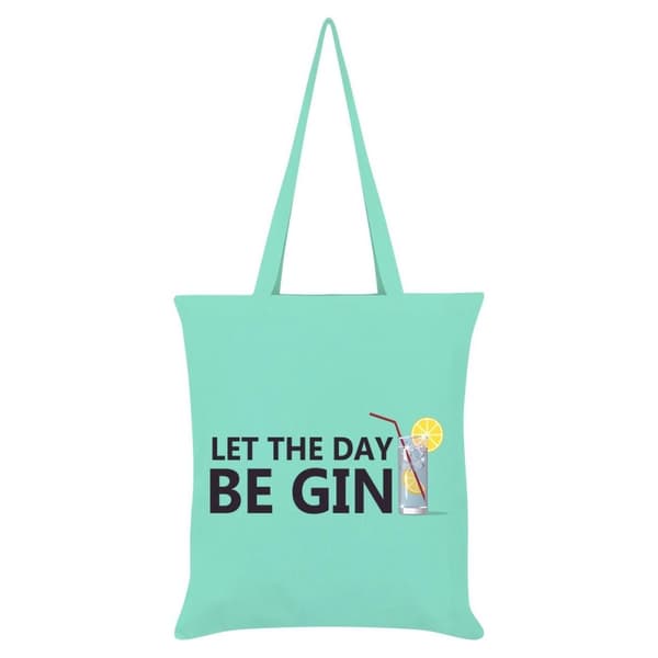 Grindstore Let The Day Be Gin Tote Bag Mint Green One Size