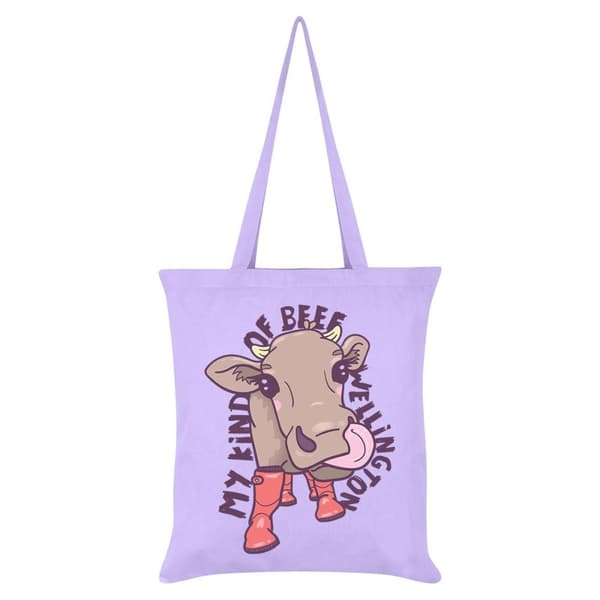 Grindstore Min slags oksekød Wellington indkøbstaske Lilac One Size
