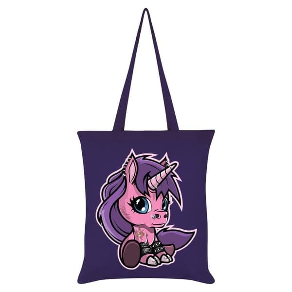Grindstore Fearless The Baby Unicorn Tote Bag Purple One Size