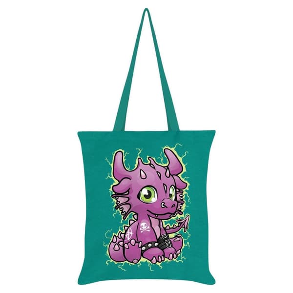 Grindstore Bazzalth The Baby Dragon Tote Bag Emerald Green One Size