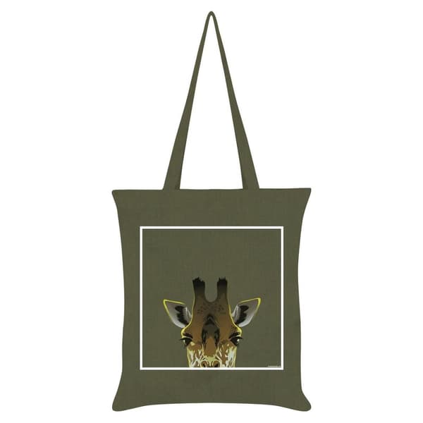 Inquisitive Creatures Giraffe Tote Bag Olive One Size