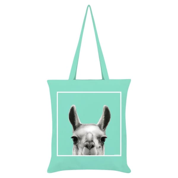 Inquisitive Creatures Lama indkøbstaske Mint One Size