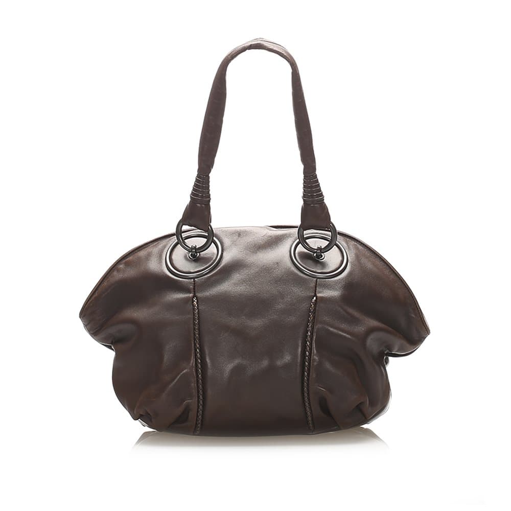Bottega Veneta Leather Tote Bag Brown