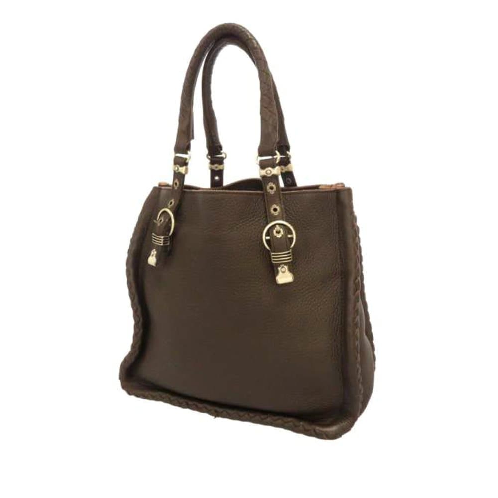 Bottega Veneta Intrecciato Leather Tote Bag Brown