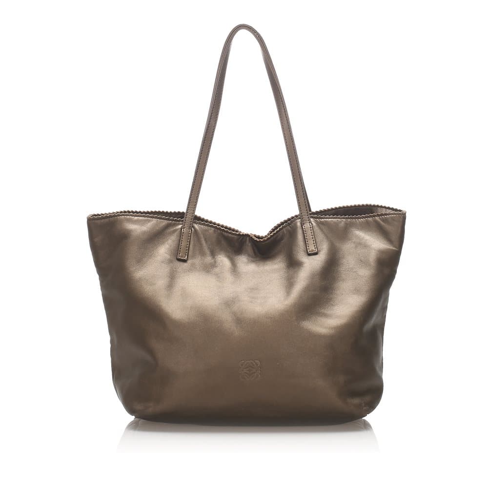 Loewe Leather Tote Bag Brown