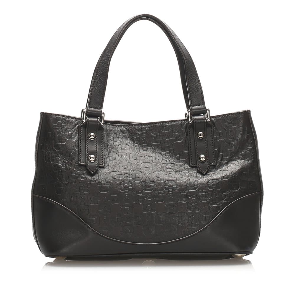 Gucci Horsebit Leather Tote Bag Black