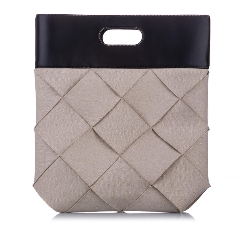 Bottega Veneta Slip Linen Tote Bag Brown
