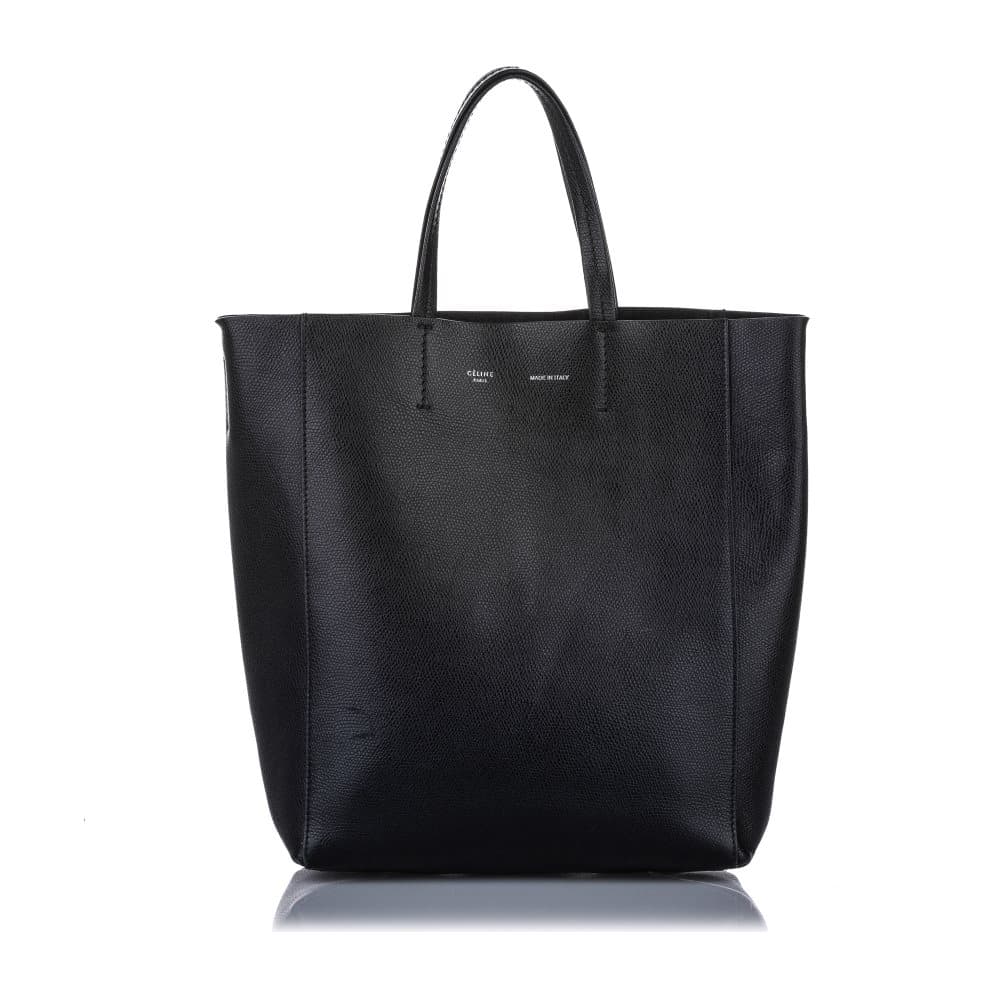Celine Small Vertical Cabas Leather Tote Bag Black