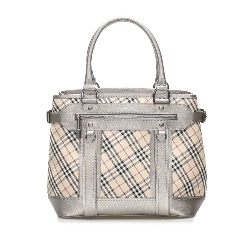 Burberry Nova Check Canvas Tote Bag Brown
