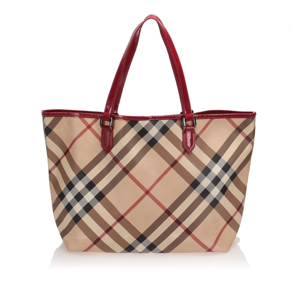 Burberry Nova Check Tote Bag Brown