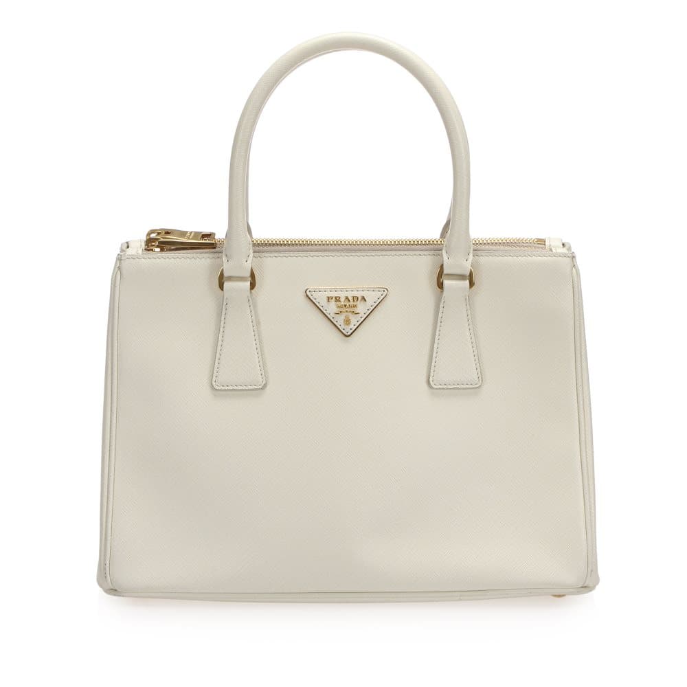 Prada Saffiano Galleria Tote Bag White