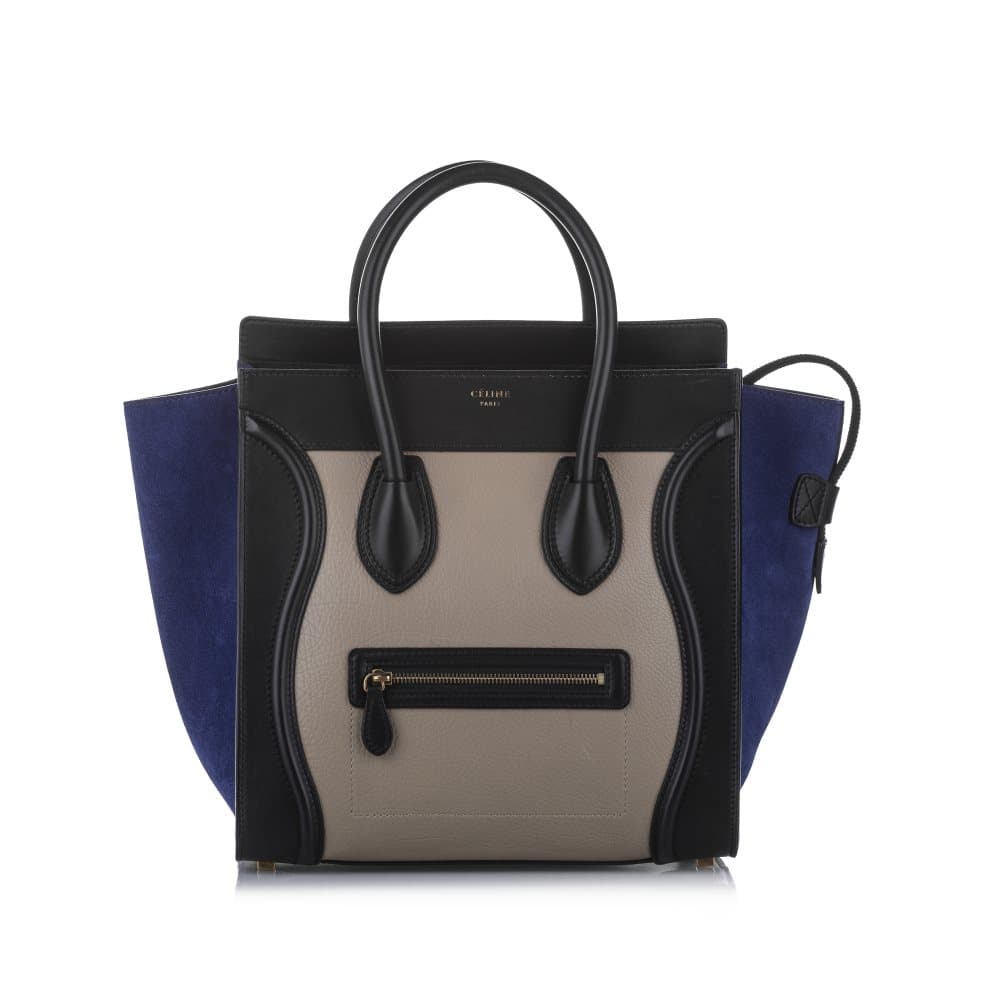 Celine Luggage Tote Leather Tote Bag Brown
