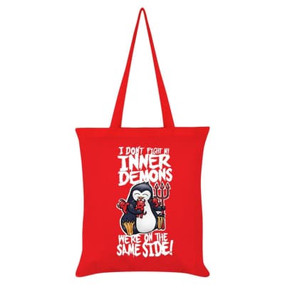 Psycho Penguin Inner Demons Tote Bag