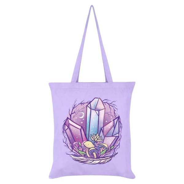 Grindstore Mystical Mushrooms Tote Bag Lilac One Size